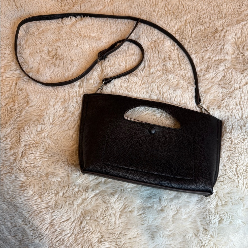 sondra roberts Elegant Black Leather Handbag - Picture 3 of 9